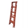 Vintage red wooden ladder, solid & decorative - 2